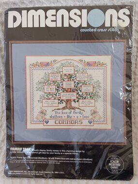 Dimensions Cross Stitch Kit FAMILY TREE Love of Family Shelters Like A Tree 3671